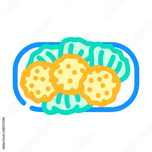 lentil kofte turkish cuisin color icon vector. lentil kofte turkish cuisin sign. isolated symbol illustration