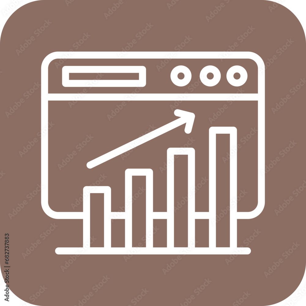 Website Bar Graph Icon Website Bar Graph Icon