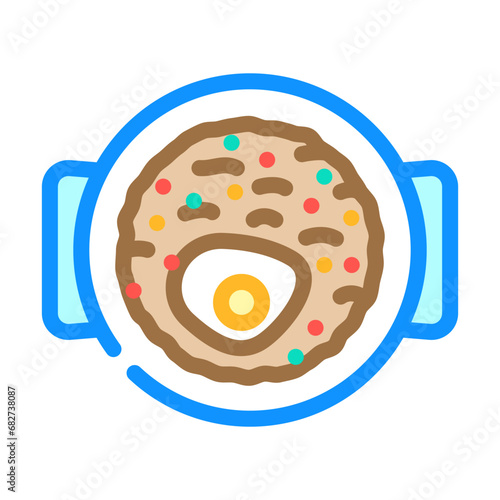 menemen turkish cuisine color icon vector. menemen turkish cuisine sign. isolated symbol illustration