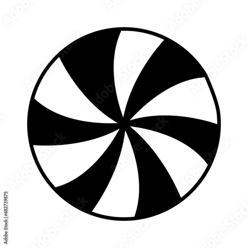 Peppermint Candy icon vector. Sweet illustration sign. Candy symbol. Dessert logo.