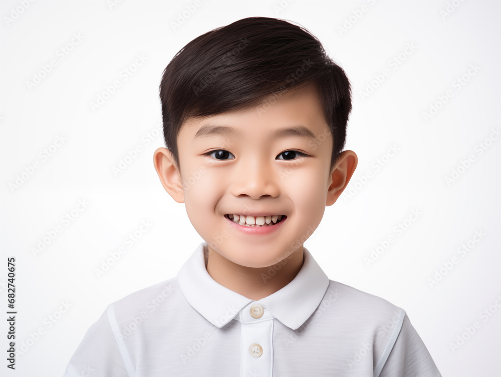Beautiful little asian boy laughing. Full mouth smile. Isolated on white background Beautiful little asian boy laughing. Full mouth smile. Isolated on white background