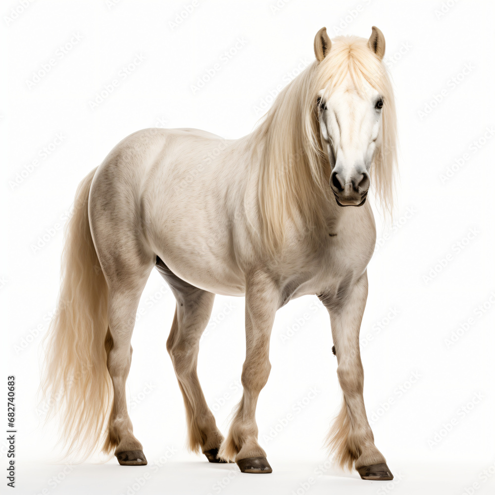 Beautiful welsh pony isolated on white background