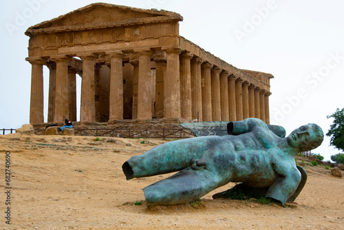 Broken Statue of Icarus - Agrigento - Italy photo