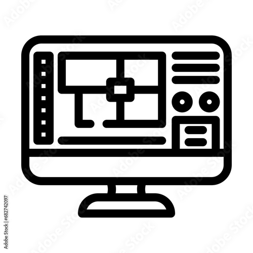 architectural plans drafter line icon vector. architectural plans drafter sign. isolated contour symbol black illustration