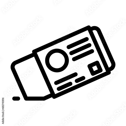 drafting eraser architectural drafter line icon vector. drafting eraser architectural drafter sign. isolated contour symbol black illustration