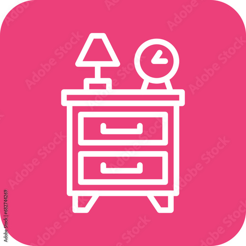 Bedside Table Icon