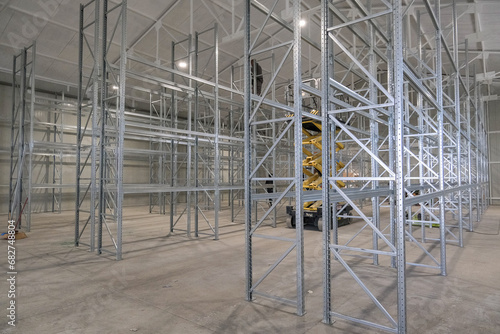 shelves and racks for new warehouse 