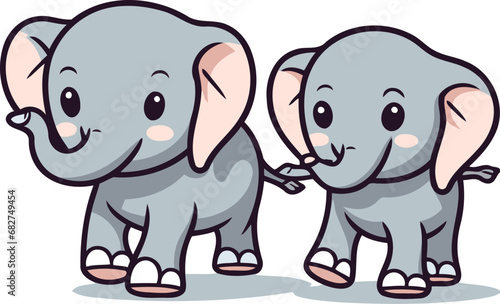 Cute baby elephant character vector illustration design cute baby elephant vector design © byMechul