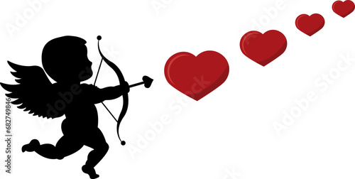 vector illustration of love, cupid of love, angel of love