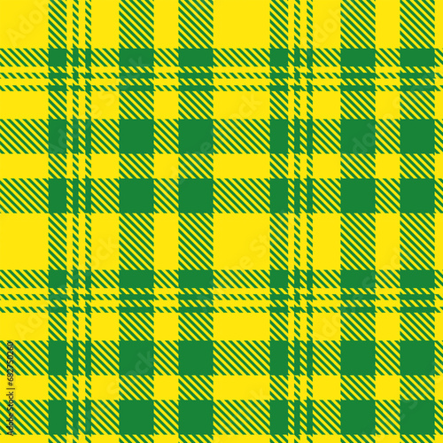Yellow Green Tartan Plaid Pattern Seamless. Checkered fabric texture for flannel shirt, skirt, blanket
