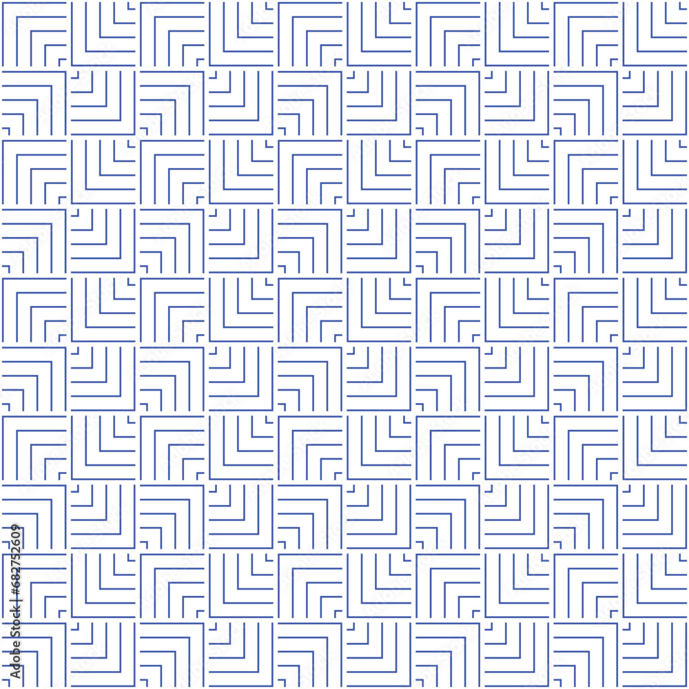 Blue and White Seamless abstract geometric overlapping Lines and squares pattern Blue and White Seamless abstract geometric overlapping Lines and squares pattern