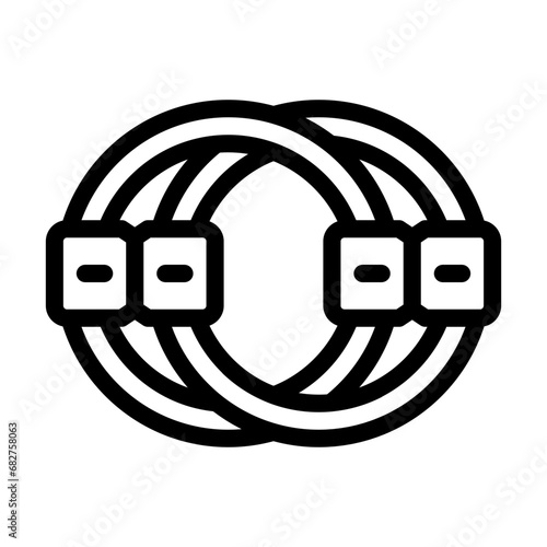 fidget chain toy line icon vector. fidget chain toy sign. isolated contour symbol black illustration