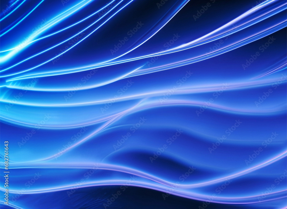 Naklejka premium abstract background of digital blue lines, waves and glowing lines