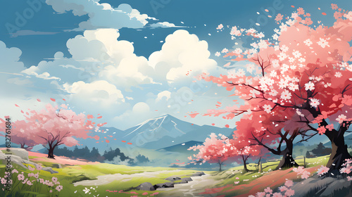 spring wallpaper painting background