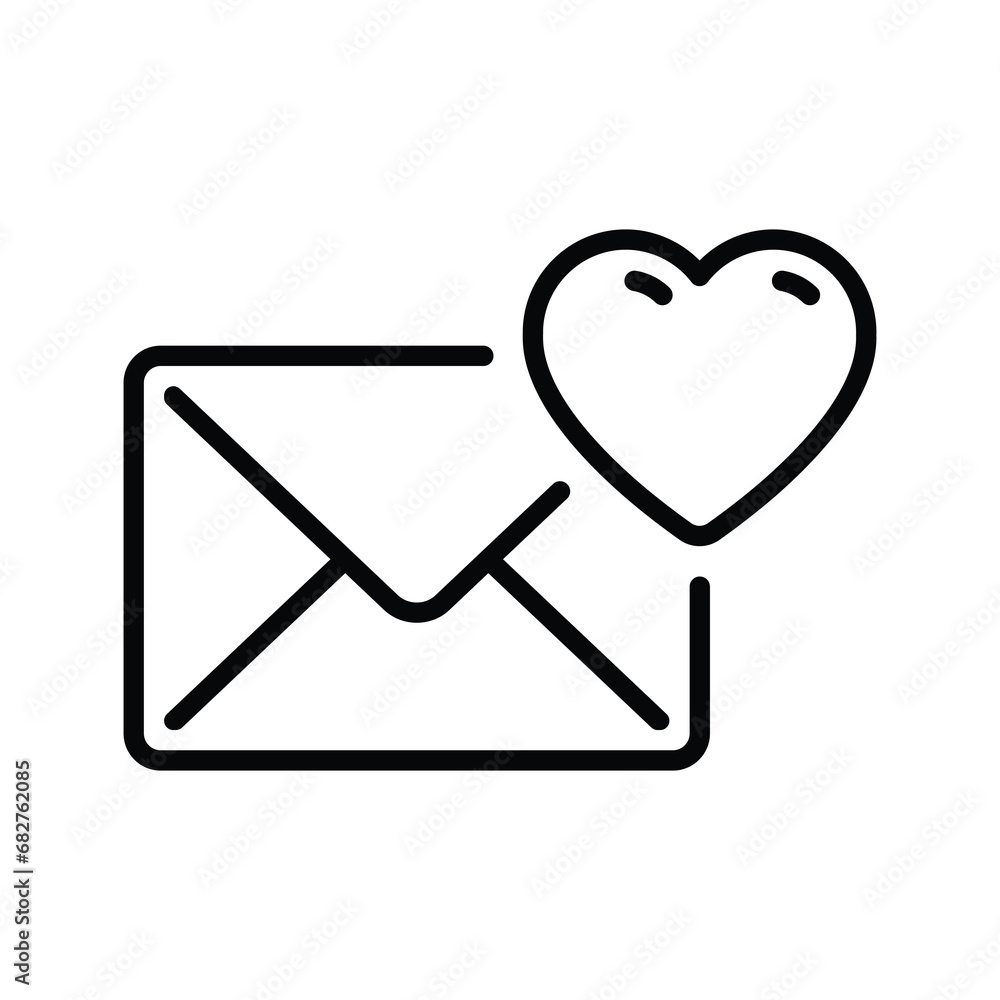 line style icon design of most liked or favorite emails notification line style icon design of most liked or favorite emails notification