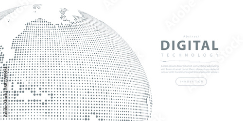 Digital technology futuristic internet network speed connection white background, cyber nano information, abstract communication, innovation future tech data, Ai big data line dot illustration vector	