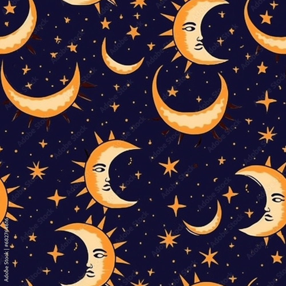 Planet space seamless pattern with planets and stars. Planet space seamless pattern with planets and stars.