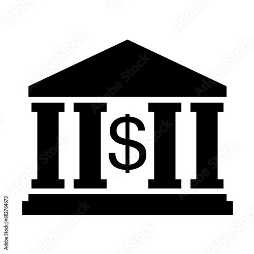 Bank Building Vector Icon