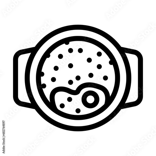 saksuka turkish cuisine line icon vector. saksuka turkish cuisine sign. isolated contour symbol black illustration