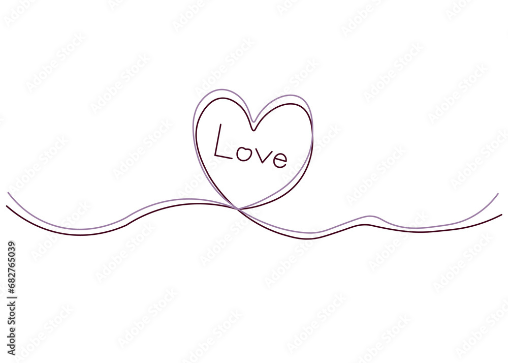 A heart of love filled with beautiful emotions. Style 1 ,Line art ,Colour purple A heart of love filled with beautiful emotions. Style 1 ,Line art ,Colour purple