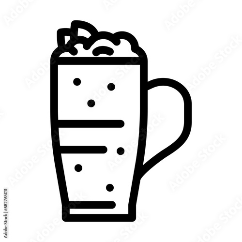 ayran turkish cuisine line icon vector. ayran turkish cuisine sign. isolated contour symbol black illustration
