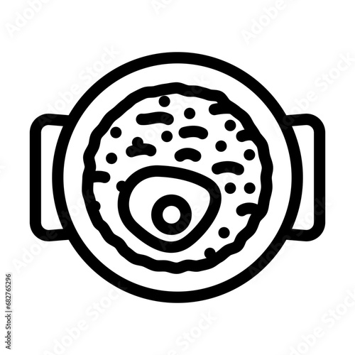 menemen turkish cuisine line icon vector. menemen turkish cuisine sign. isolated contour symbol black illustration
