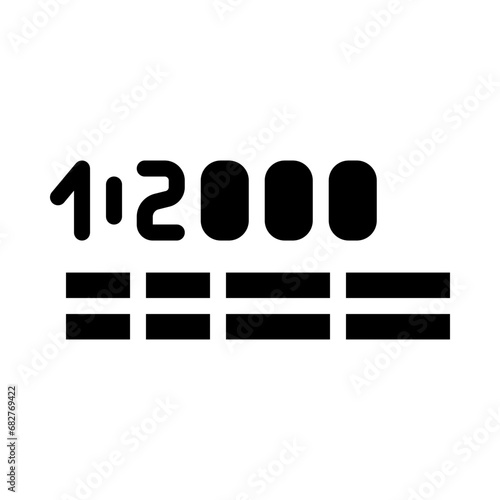 architectural scale drafter glyph icon vector. architectural scale drafter sign. isolated symbol illustration