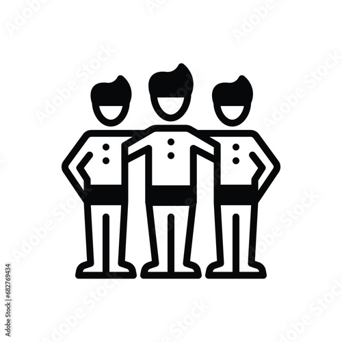 Black solid icon for belonging 