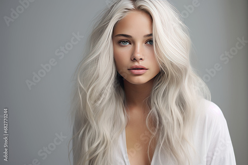 beautiful blonde woman with blonde hair with blue eyes