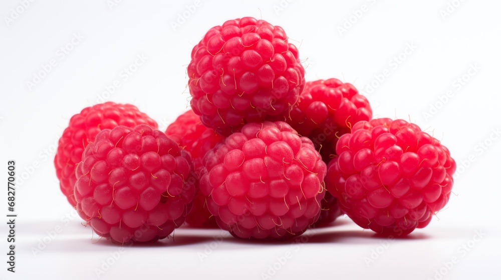 a group of red raspberries a group of red raspberries