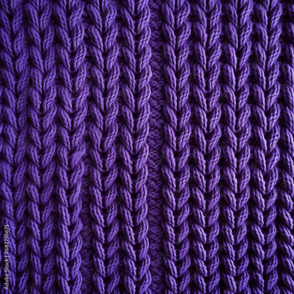a close up of a purple knitted fabric