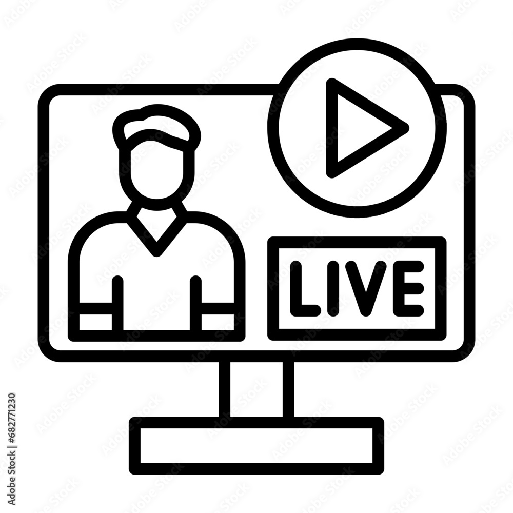 Live streaming Icon Live streaming Icon