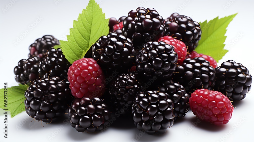 a pile of blackberries and raspberries a pile of blackberries and raspberries