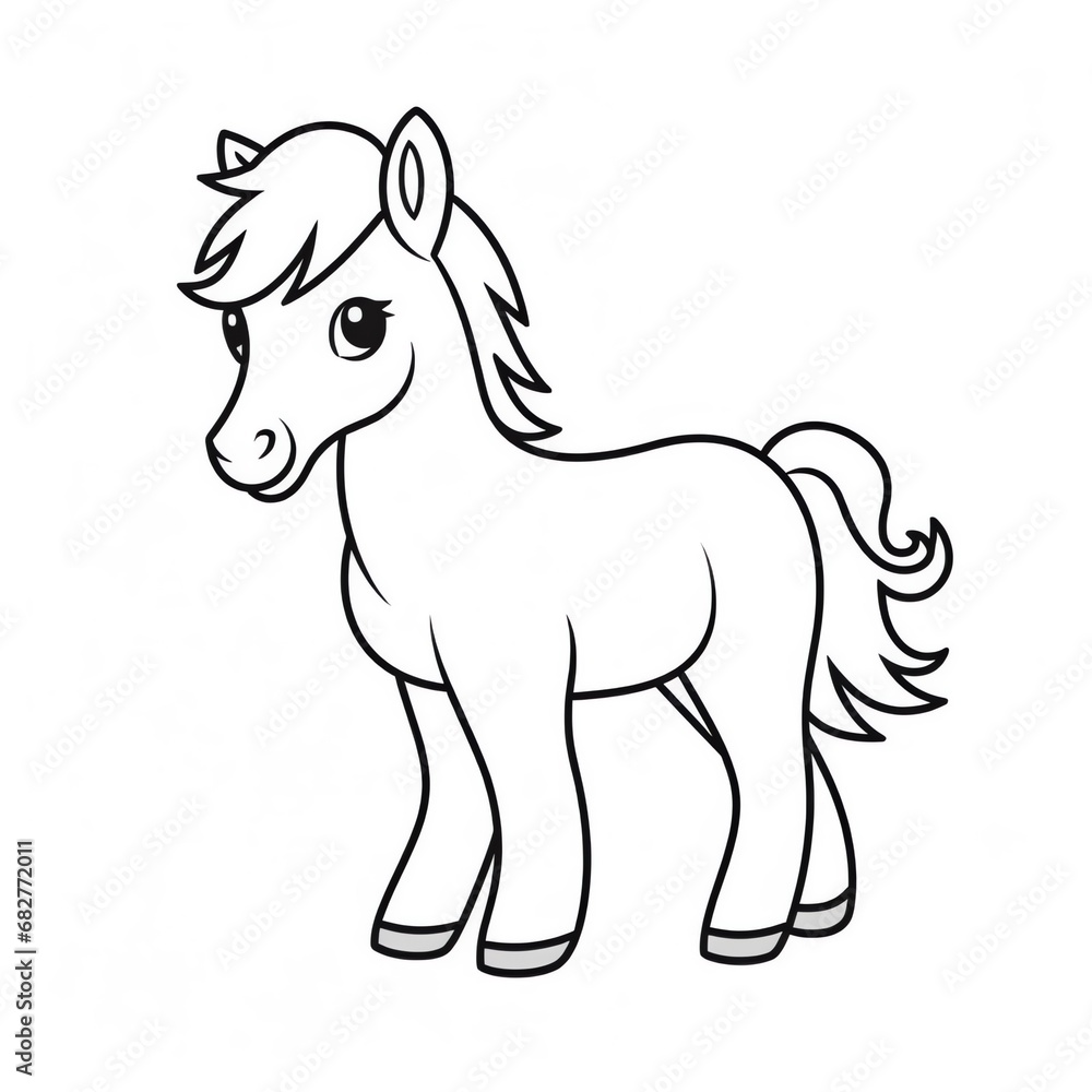 a cartoon of a horse