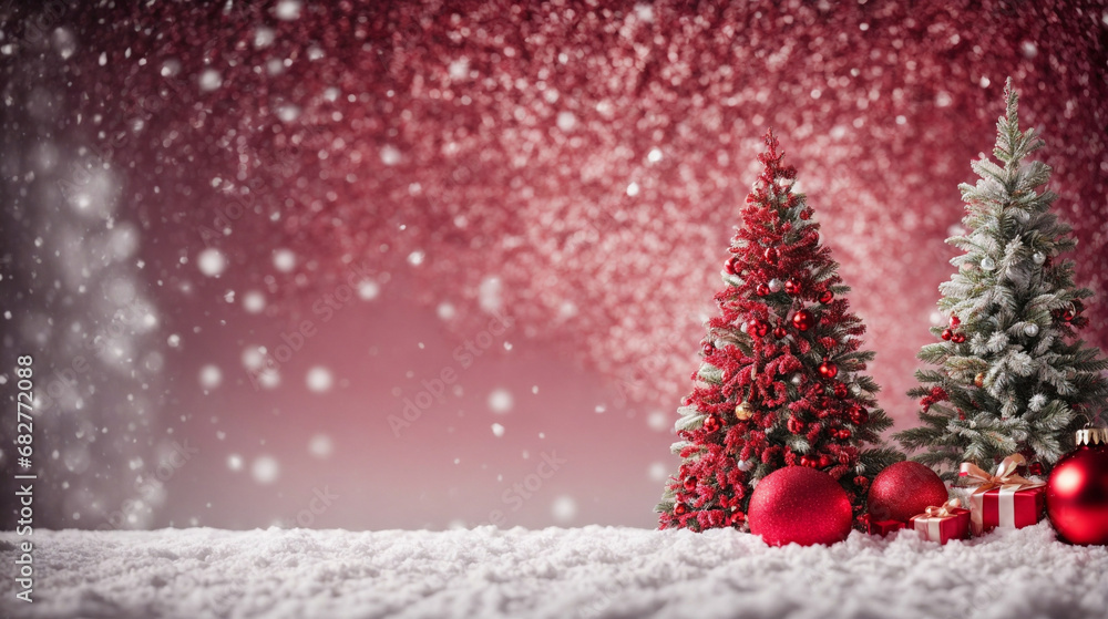 a christmas tree in the snow a christmas tree in the snow