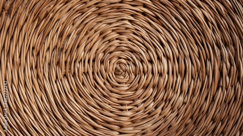 a close up of a woven basket photo