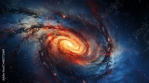 a spiral galaxy in space © Dumitru