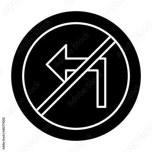 Free Download No Turn Left Icon - GFXLoad