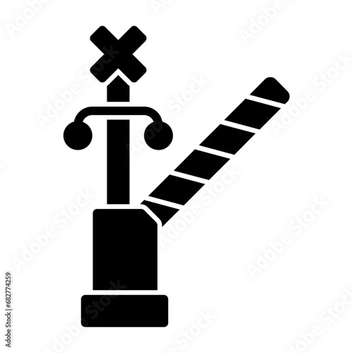 Obraz na plátně Level Crossing Icon