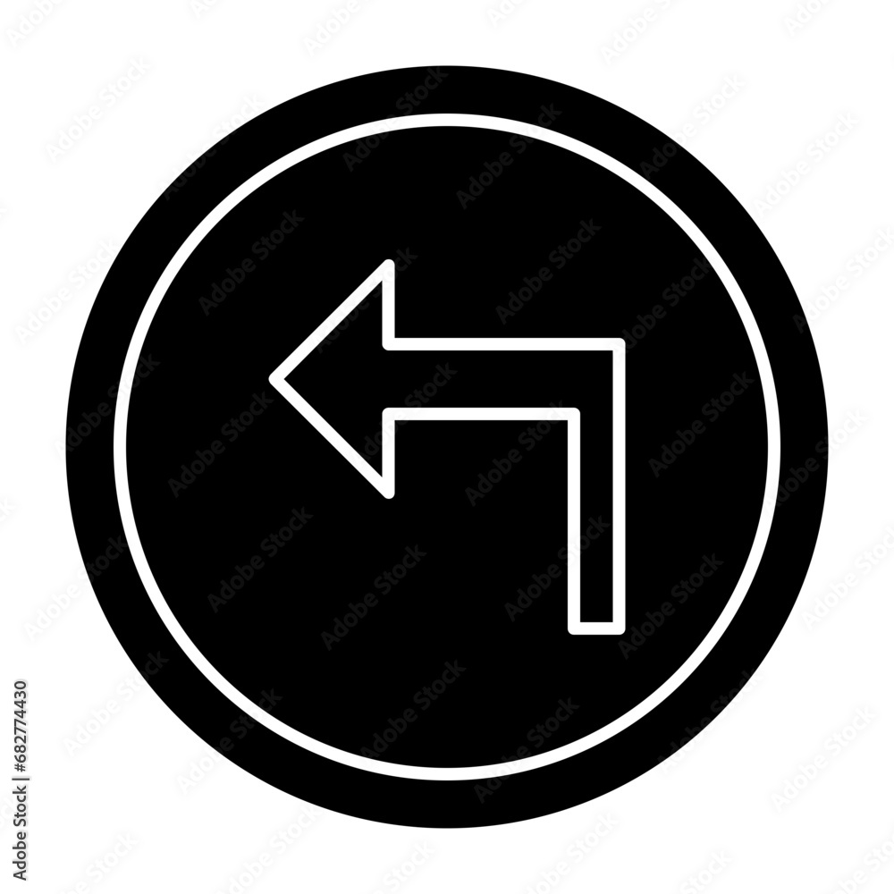 Turn Left Icon Turn Left Icon