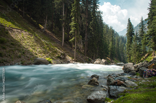 Blue water spot is a gorgeous valley located 40 minute drive away from Mall road Kalam valley, swat and its located in Anakar village. photo