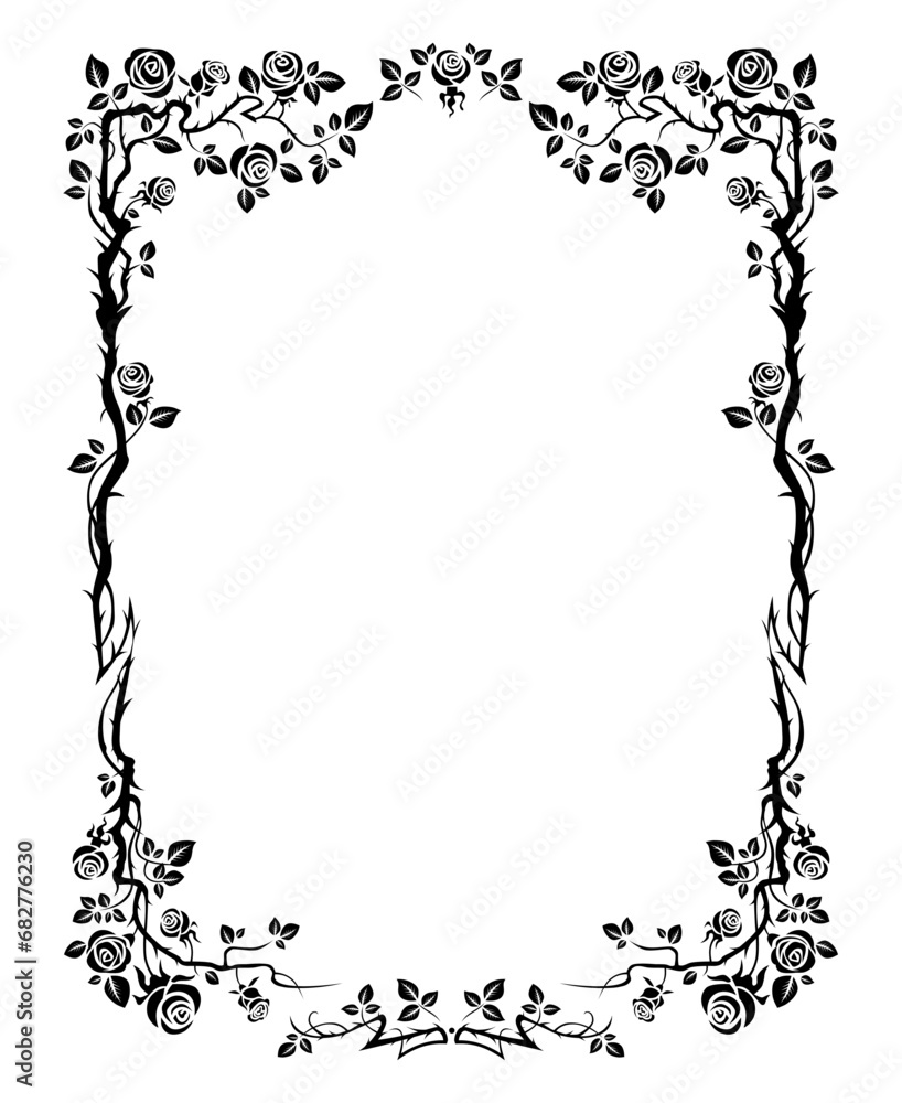 rose floral border rose floral border