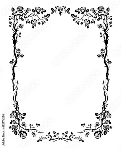rose floral border