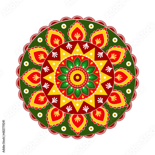 Photos Vector mandala rangoli design