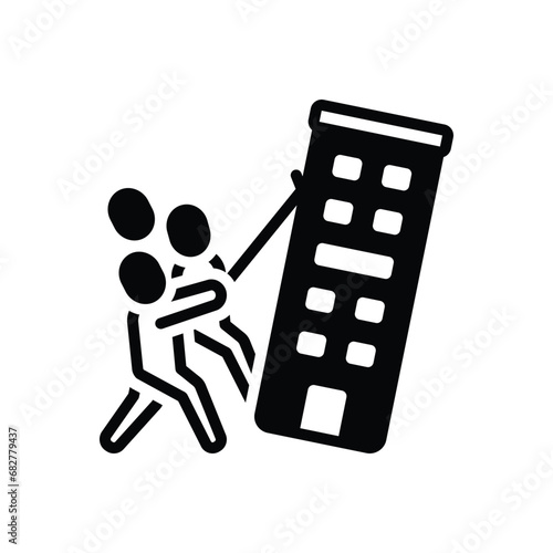 Black solid icon for establishment 