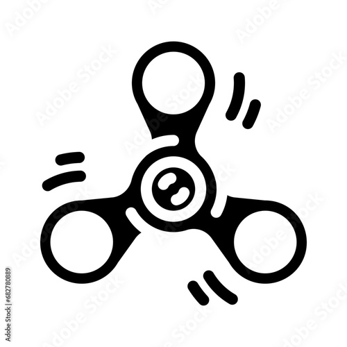 fidget spinner fidget toy glyph icon vector. fidget spinner fidget toy sign. isolated symbol illustration