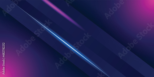 Abstract luxury glowing curved lines overlapping on dark blue background. Premium award design template. Eps 10