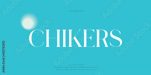 Elegant Font Uppercase Lowercase and Number. Classic Lettering Minimal Fashion Designs. Typography modern Serif fonts regular decorative vintage concept. vector illustration