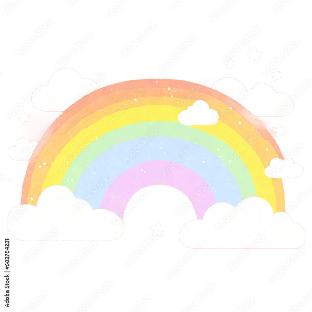 Rainbow and clouds Royalty Rainbow and clouds Royalty