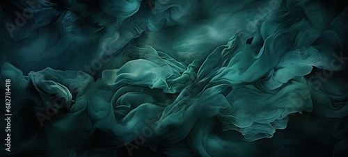 Fluid Motion: Abstract Ensemble in Turquoise and Deep Green